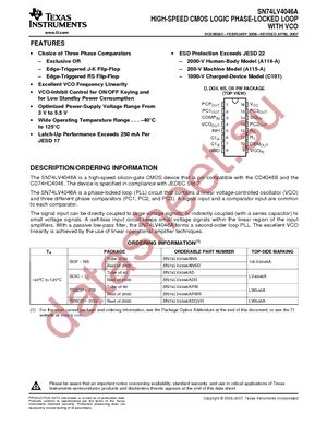 SN74LV4046ADGVRG4 datasheet  